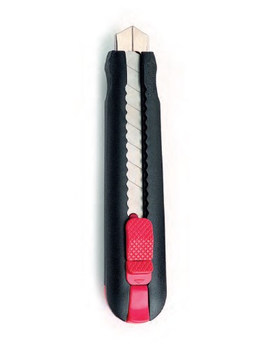 CUTTER PROFESIONAL PLAST. NEGRO 16CM CON GUIA