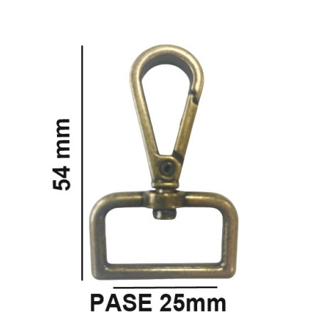 MOSQUETON BOLSO ZAMACK 7200/25mm