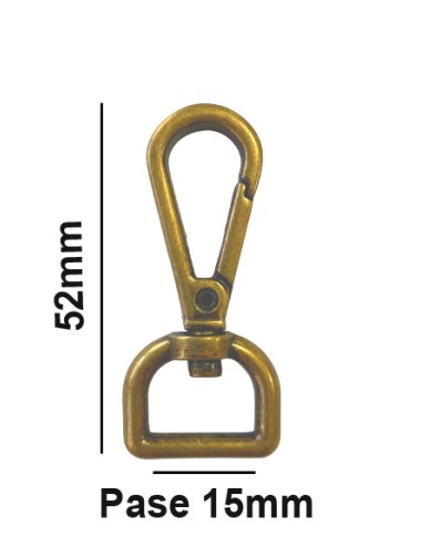 MOSQUETON BOLSO ZAMACK 7200/15mm