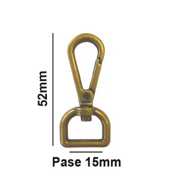 MOSQUETON BOLSO ZAMACK 7200/15mm
