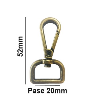 MOSQUETON BOLSO ZAMACK 7200/20mm