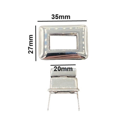 BROCHE TORNIQUETE MOD. RECTANGULAR 20 27066