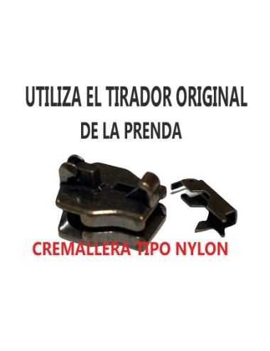 CURSOR SIN TIRADOR CREMALLERA NYLON N5 FRENO