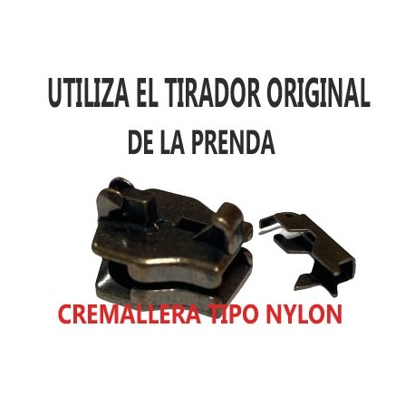 CURSOR SIN TIRADOR CREMALLERA NYLON N5 FRENO