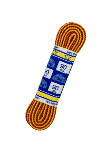 CORDONES TRANSPARENT GRUESO 168/090CM. ROJO/AMARILLO