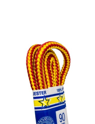 CORDONES TRANSPARENT GRUESO 168/090CM. ROJO/AMARILLO