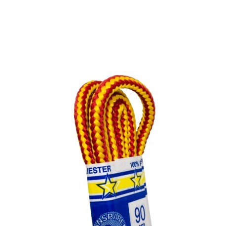 CORDONES TRANSPARENT GRUESO 168/090CM. ROJO/AMARILLO