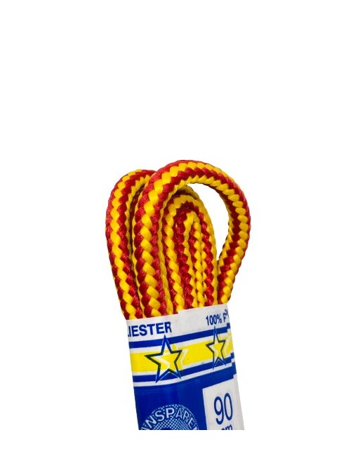 CORDONES TRANSPARENT GRUESO 168/090CM. ROJO/AMARILLO