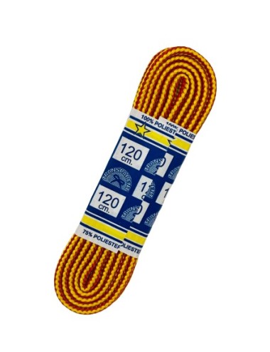 CORDONES TRANSPARENT GRUESO 168/120CM. ROJO/AMARILLO
