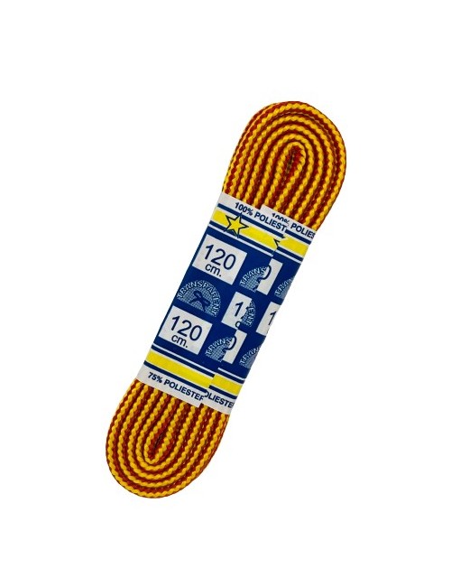 CORDONES TRANSPARENT GRUESO 168/120CM. ROJO/AMARILLO