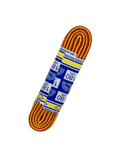 CORDONES TRANSPARENT GRUESO 168/180CM ROJO/AMARILLO