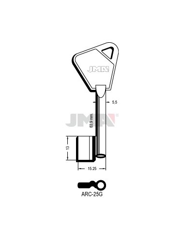 LLAVE JMA GORJA ARC 25G