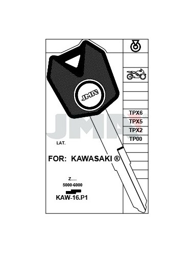 LLAVE JMA TP 00 KAW 16.P1