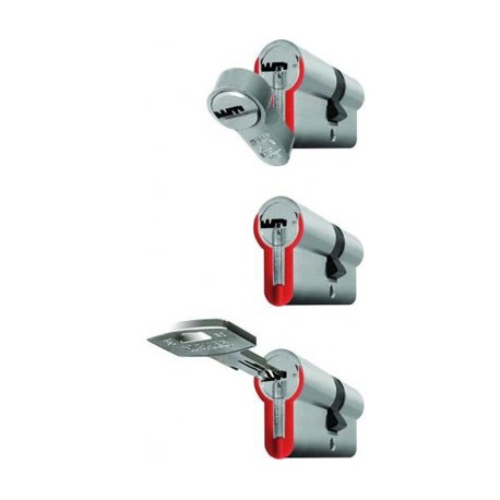 MAUER DOBLE CILINDRO ELITE 2 -RED LINE- 41X51 NIQ