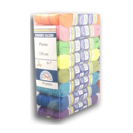 CORDONES TRANSPARENT PLANO/090  SURTIDOS (18PARES)