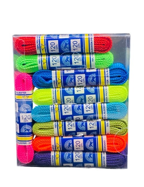 CORDONES TRANSPARENT PLANO/090  SURTIDOS (18PARES)
