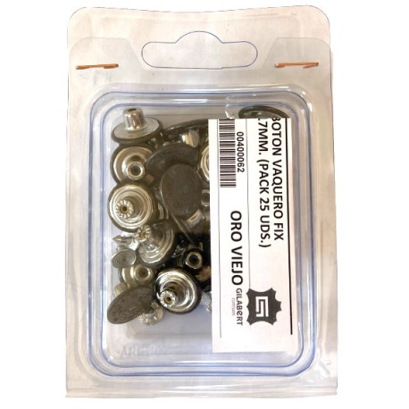 BOTON VAQUERO FIX 17MM. (PACK 25 UDS.)