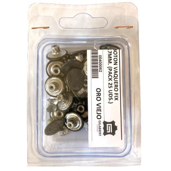 BOTON VAQUERO FIX 17MM. (PACK 25 UDS.)