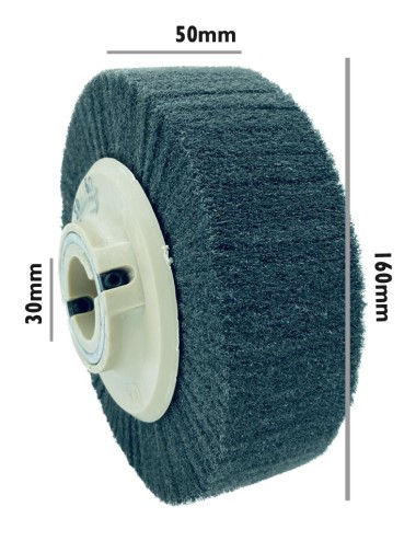 RODILLO FIBRA SCOTCH GRIS 160x50 EJE 30