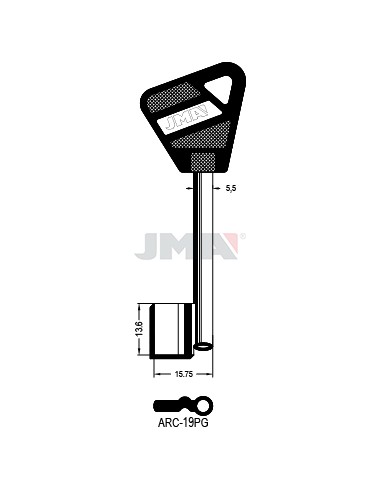 LLAVE JMA GORJA ARC 19P G