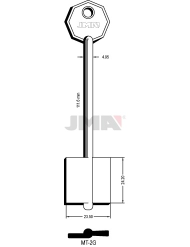LLAVE JMA GORJA MT 2G