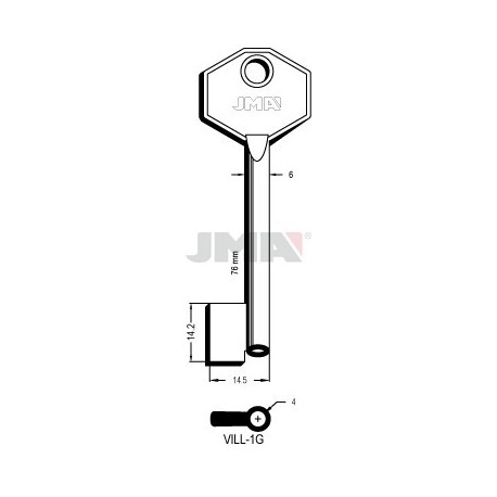 LLAVE JMA GORJA VILL 1G