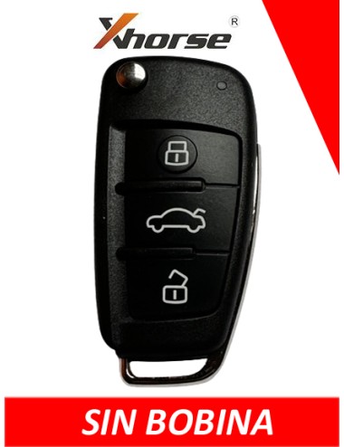 XH03RC - TELEMANDO PLEGABLE 3 BOTONES XHORSE TIPO AUDI SIN BOBINA