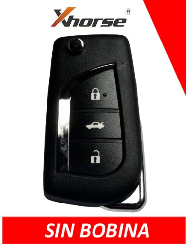 XH06RC - TELEMANDO PLEGABLE 3 BOTONES XHORSE TIPO TOYOTA SIN BOBINA