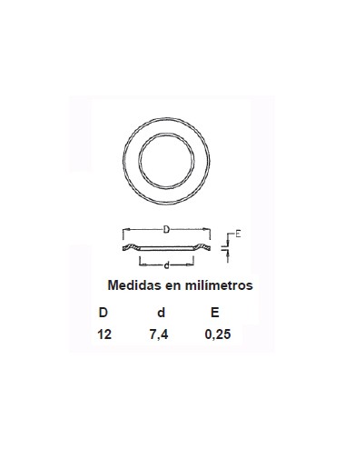 ARANDELAS LATON OLLADO 115/25 (1000)