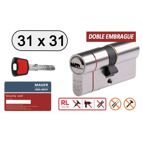 MAUER CILINDRO DOBLE EMBRAGUE ELITE 2 -RED LINE- 31X31 LAT