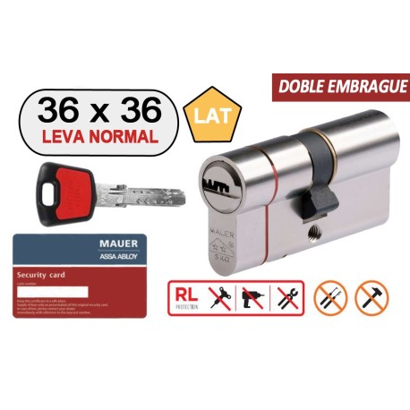 MAUER CILINDRO DOBLE EMBRAGUE ELITE 2 -RED LINE- 36X36 LAT