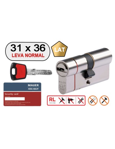 MAUER DOBLE CILINDRO ELITE 2 -RED LINE- 31X36 LAT
