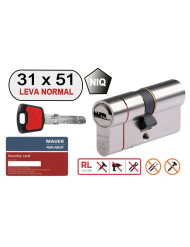 MAUER DOBLE CILINDRO ELITE 2 -RED LINE- 31X51 NIQ