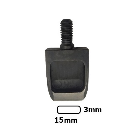 BOQUILLA PARA PERFORAR A MAQUINA OVAL. 15 * 3 MM