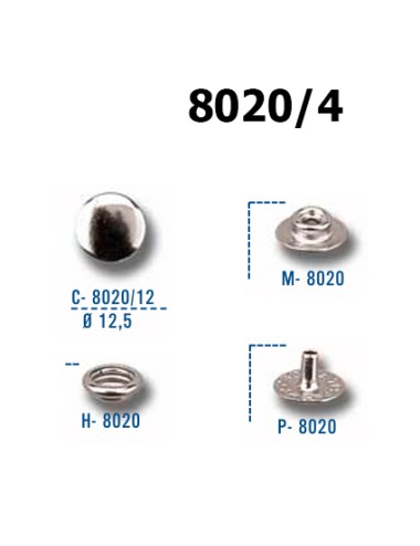 TROQUEL BROCHE 8020 COMPLETO (3P) (12MM)