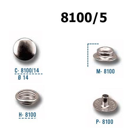 TROQUEL BROCHE 8100 COMPLETO (3P) (14MM)
