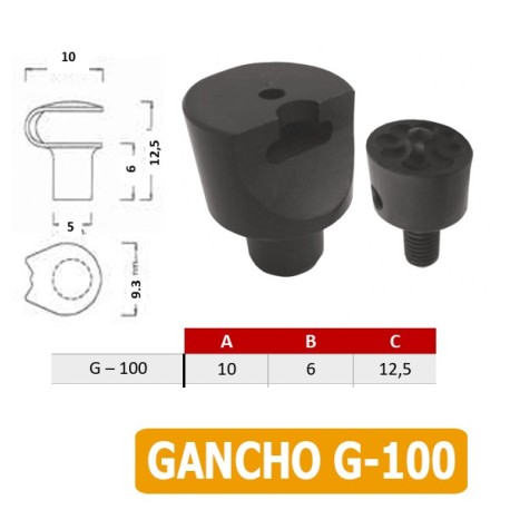 TROQUEL PARA REMACHAR GANCHOS A MAQUINA