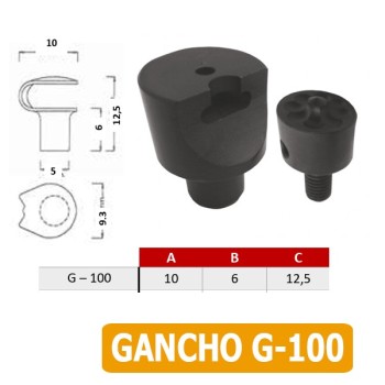 TROQUEL PARA REMACHAR GANCHOS A MAQUINA