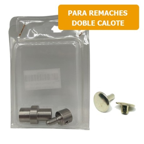 TROQUEL REMACHES DOBLE CALOTE COMPLETO (2 PIEZAS)