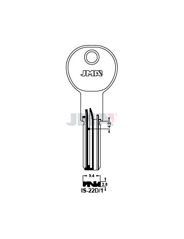 LLAVE JMA SEGUR. IS 22D/1 LATON
