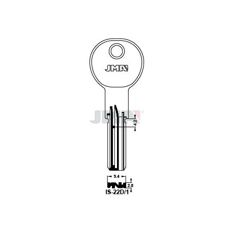 LLAVE JMA SEGUR. IS 22D/1 LATON