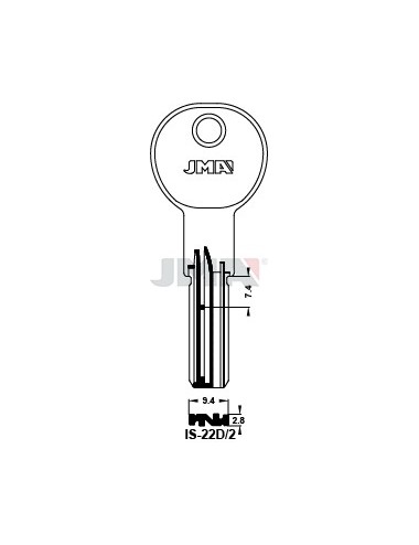 LLAVE JMA SEGUR. IS 22D/2 LATON