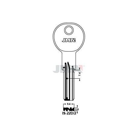 LLAVE JMA SEGUR. IS 22D/2 LATON