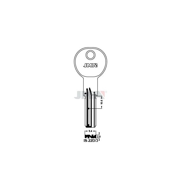 LLAVE JMA SEGUR. IS 22D/3 LATON
