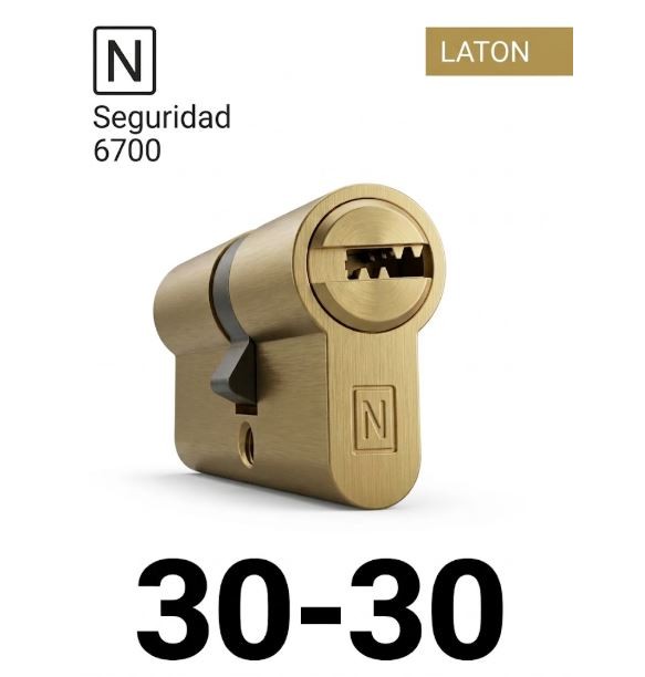 CILINDRO N SEGURIDAD 6700 30X30 LATON