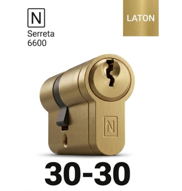 CILINDRO N SERRETA 6600 30X30 LATON