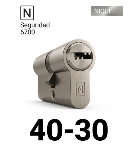 CILINDRO N SEGURIDAD 6700 40X30 NIQUEL