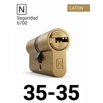 CILINDRO N SEGURIDAD 6700 35X35 LATON