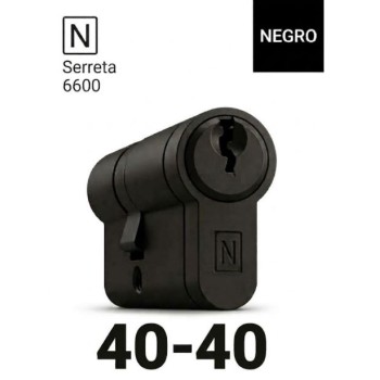 CILINDRO N SERRETA 6600 40X40 NEGRO MATE