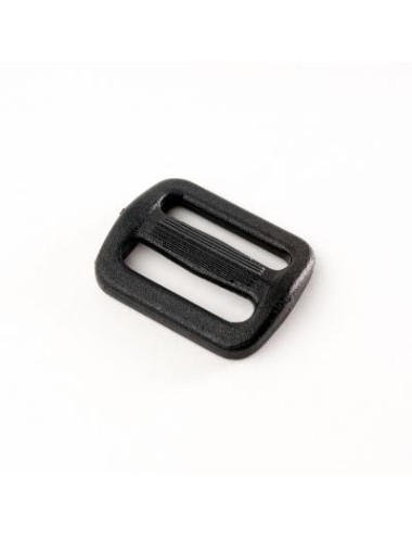 HEBILLA CORREDERA PLASTICO DOBLE NEGRO (UNIDAD)